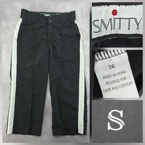 Smitty Football Referee Pants Mens 36x25 Black White Stripe Officials Umpire‎